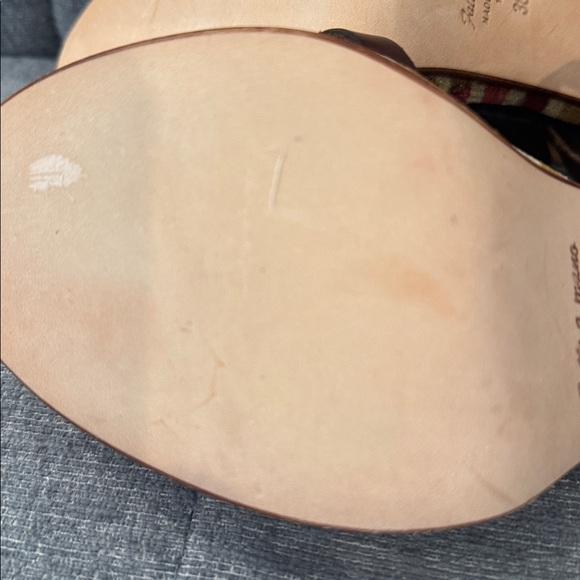 Henry Cuir| Brown and Red Striped Women's Sandals - Picture 4 of 9